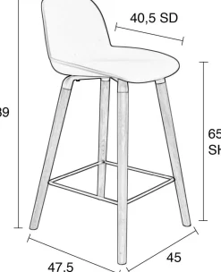 Albert Kuip (set van 2) Counter stoel