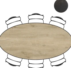 Arvada Ellips Natural Eettafel