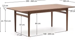 Elan Uitschuifbare Eettafel