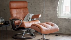 Erik L Relaxfauteuil + Hocker
