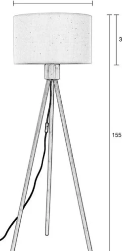Fan Bamboo Vloerlamp