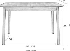 Glimps Natural Uitschuiftafel
