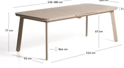 Izola Tuin Uitschuiftafel