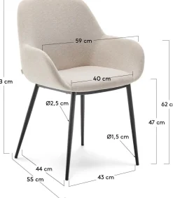 Konna Staal Eetkamerstoel