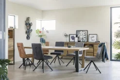 Metalox V-Poot Hout Eettafel