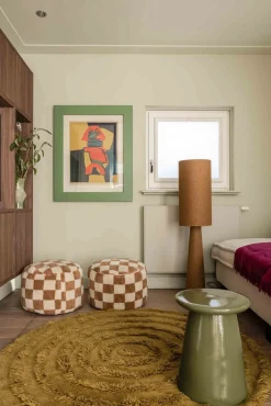 Round Woolen Rug Seaweed Vloerkleed