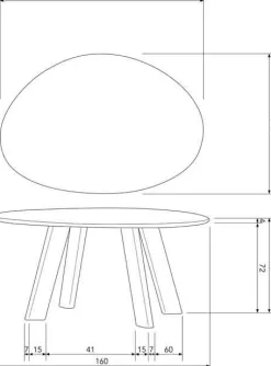 Roundly Eettafel