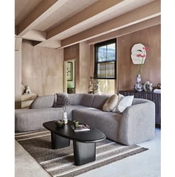 Sloping Light Brown Melange Hoekbank