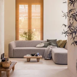 Sloping Natural Melange Hoekbank
