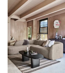 Sloping Natural Melange Hoekbank