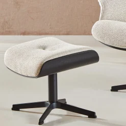 Time-Out Beige Relaxfauteuil + Hocker