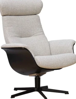 Time-Out Beige Relaxfauteuil + Hocker