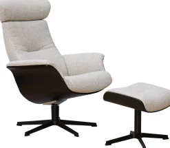 Time-Out Beige Relaxfauteuil + Hocker