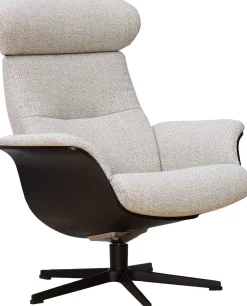 Time-Out Beige Relaxfauteuil + Hocker