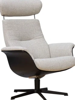 Time-Out Beige Relaxfauteuil + Hocker