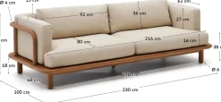 Turqueta Outdoor 3-Zitsbank