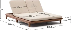 Turqueta 2-persoons Ligstoel