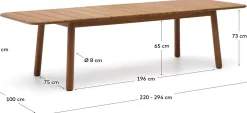 Turqueta Uitschuifbare Tuintafel